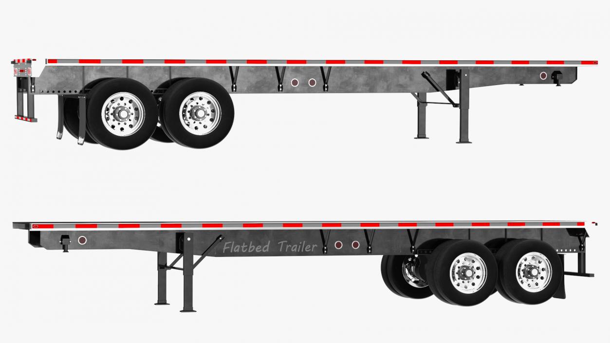 Aluminum Flatbed Trailer 3D model