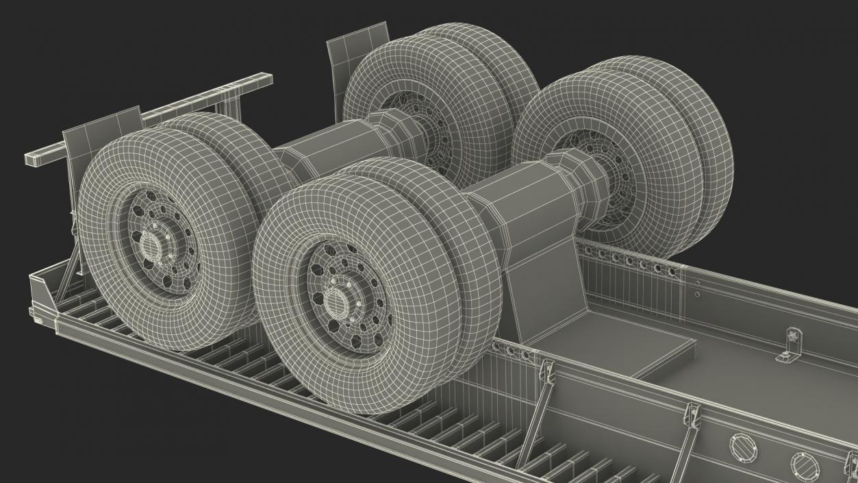 Aluminum Flatbed Trailer 3D model