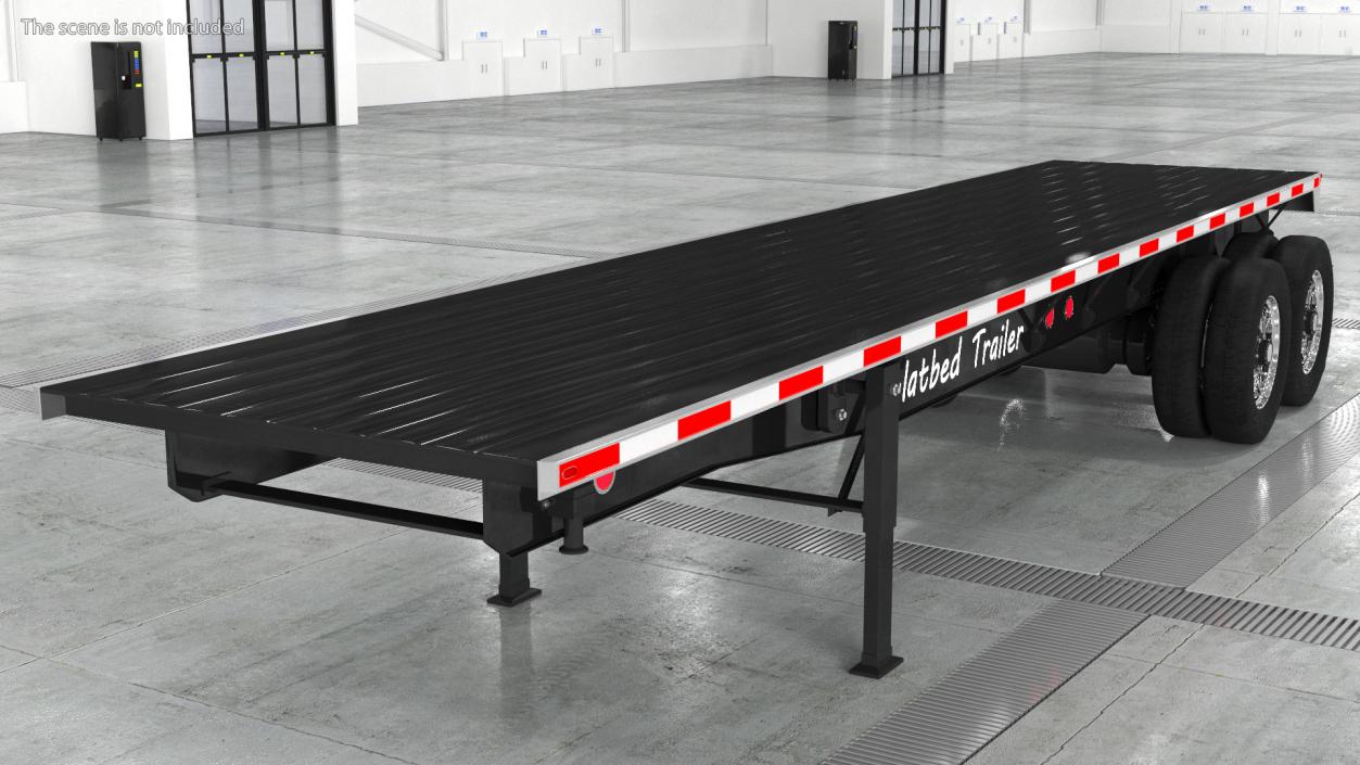 Aluminum Flatbed Trailer 3D model