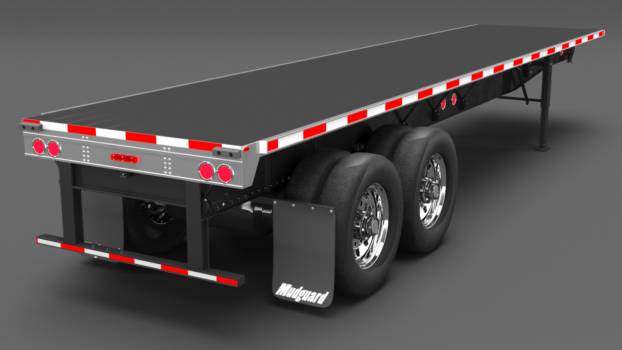 Aluminum Flatbed Trailer 3D model