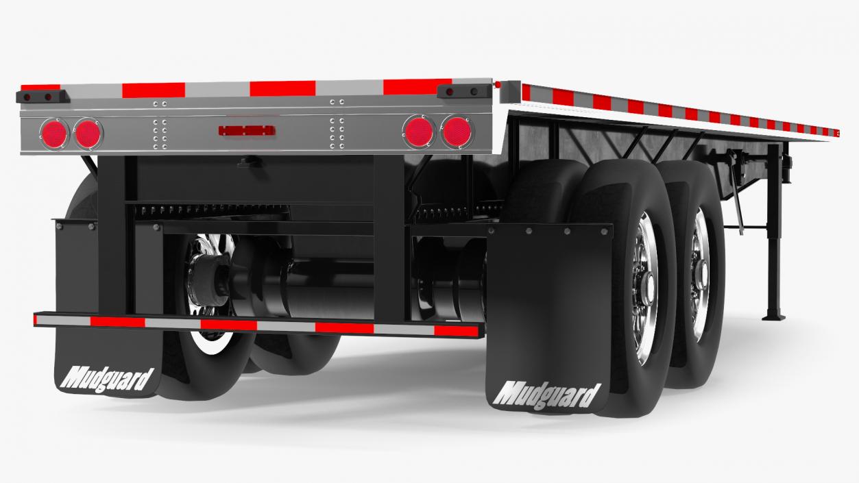 Aluminum Flatbed Trailer 3D model