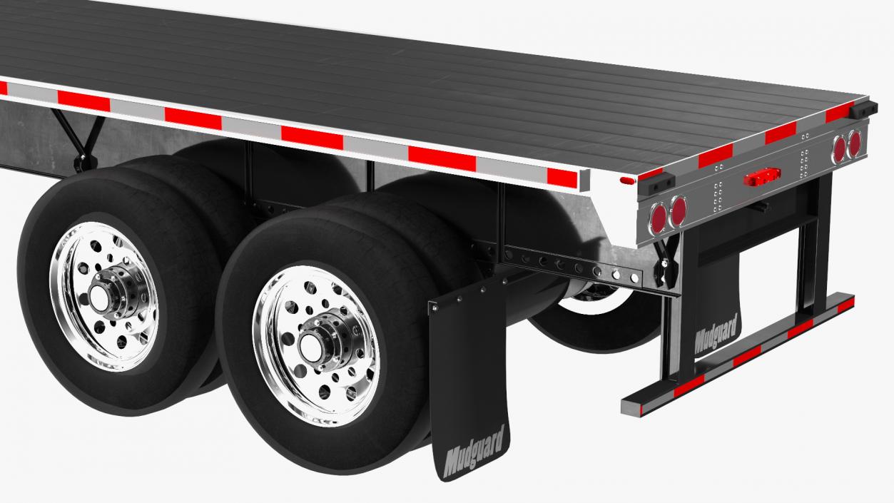 Aluminum Flatbed Trailer 3D model