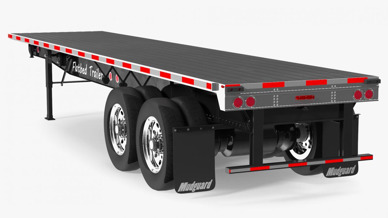 Aluminum Flatbed Trailer 3D model