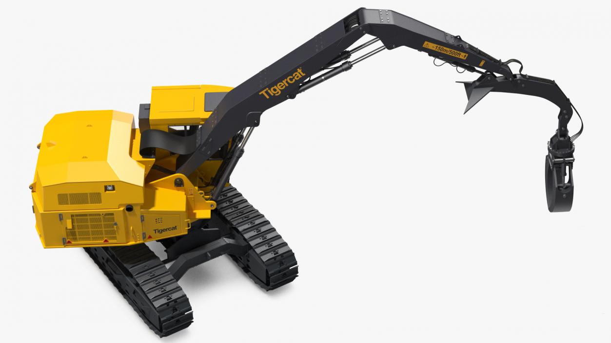 3D model Tigercat 855D Tracked Knuckleboom Loader