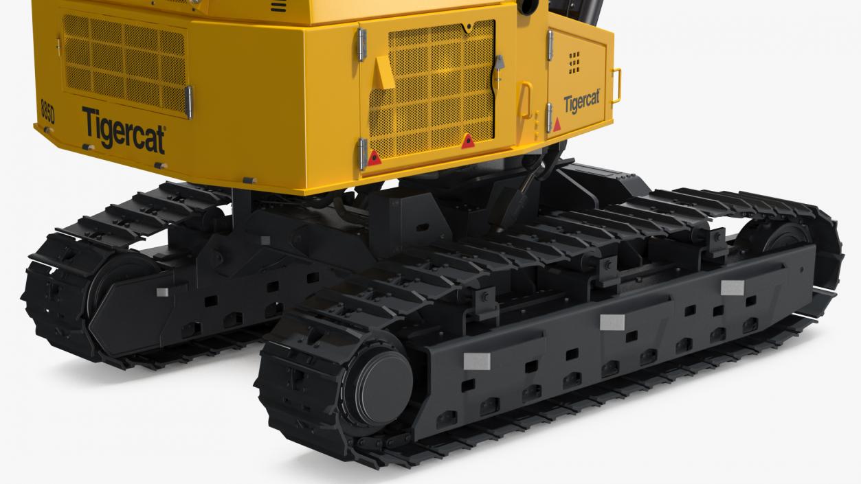 3D model Tigercat 855D Tracked Knuckleboom Loader