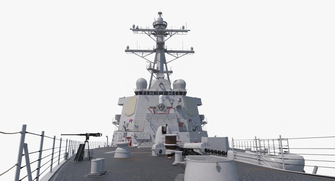 3D model Arleigh Burke Destroyer Higgins DDG-76 Rigged