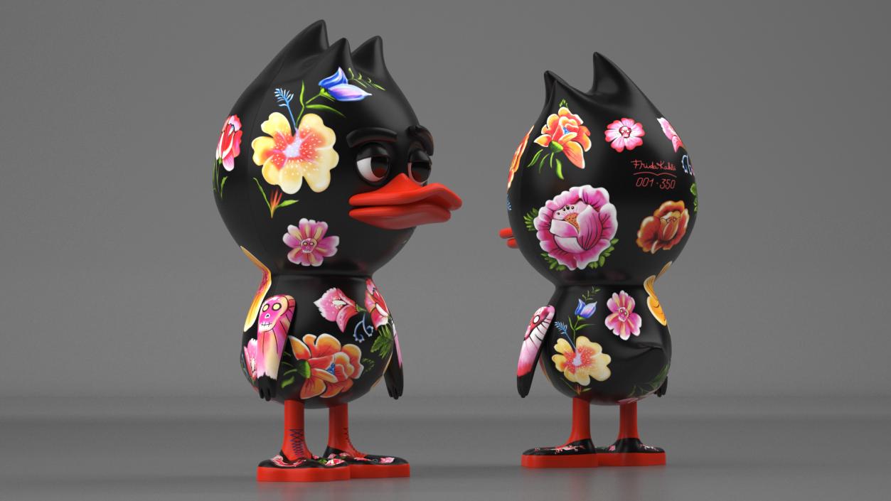 3D model TUD Toy Frida Kahlo Black