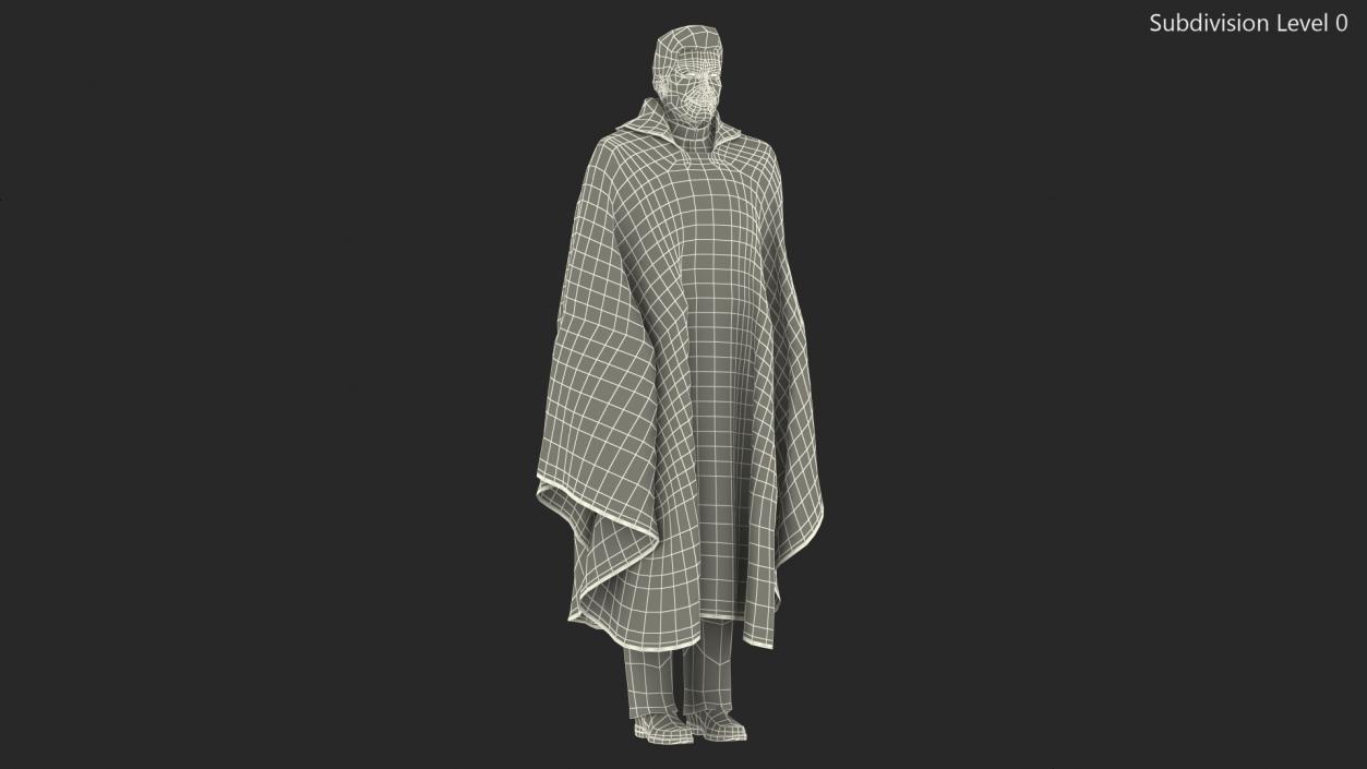 3D Clergyman with Liturgical Vestment Purple Robe