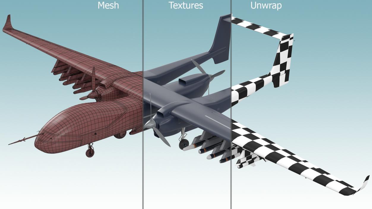 3D model Tengden TB-001 Carrying Blue Arrow LJ-7 Missiles Rigged