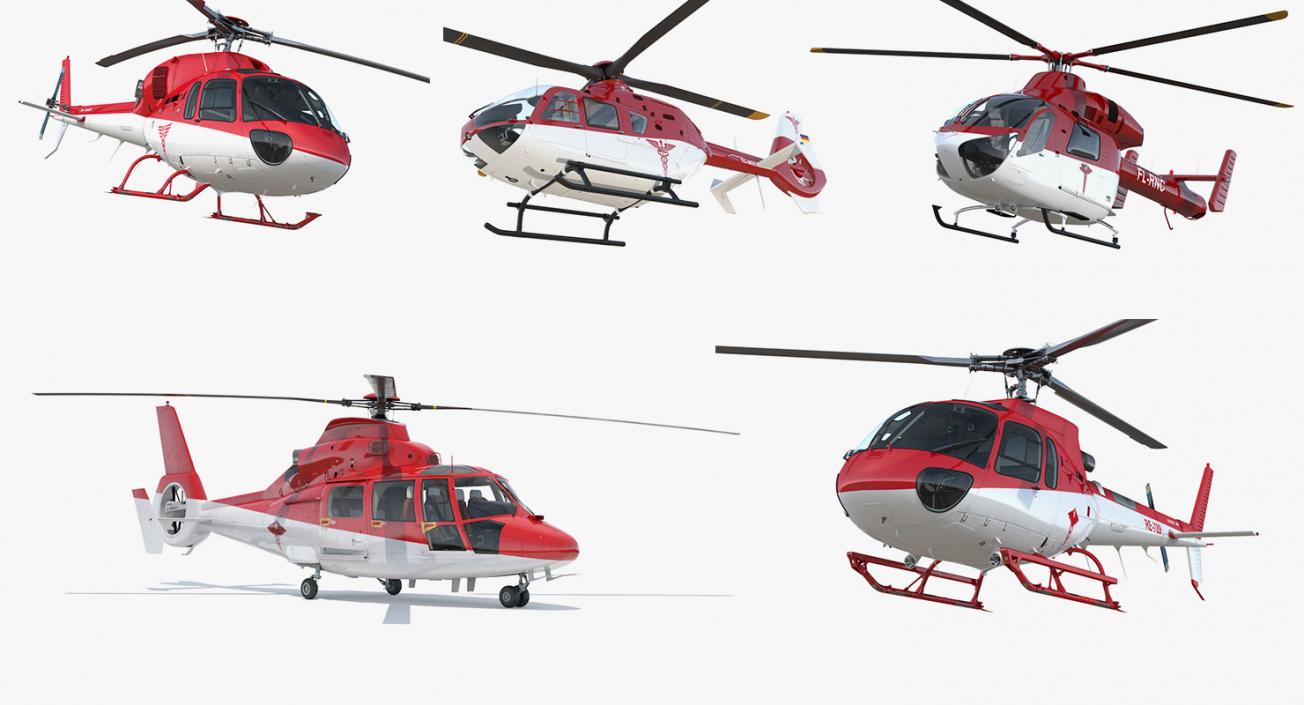 3D Air Ambulance Helicopters 3D Models Collection 2 model