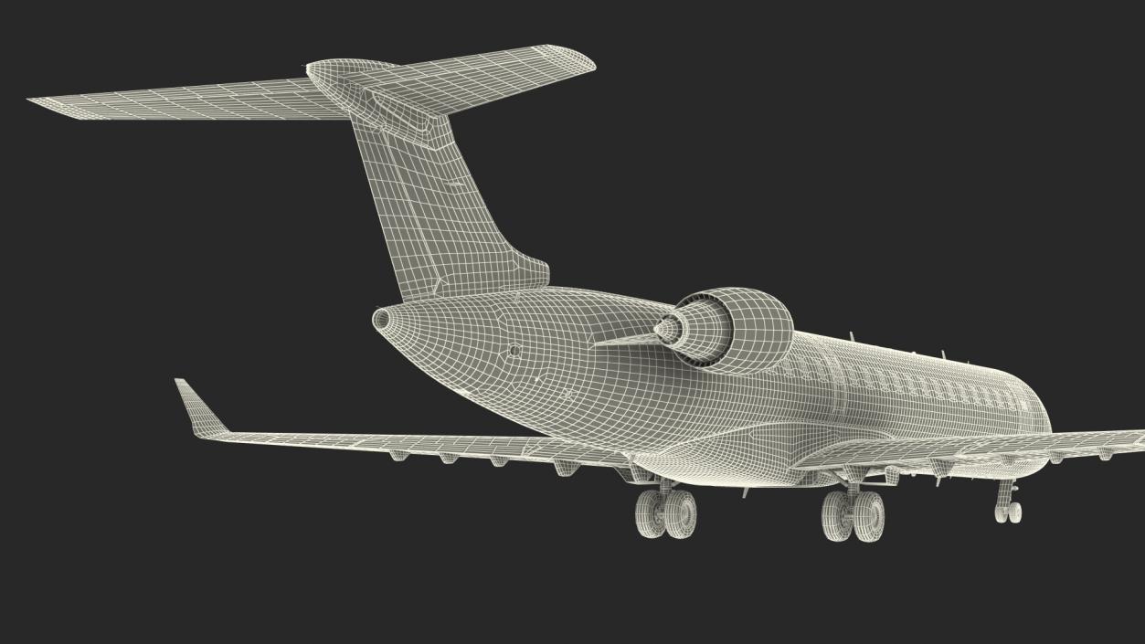 3D model Bombardier CRJ550 Regional Jet United Express