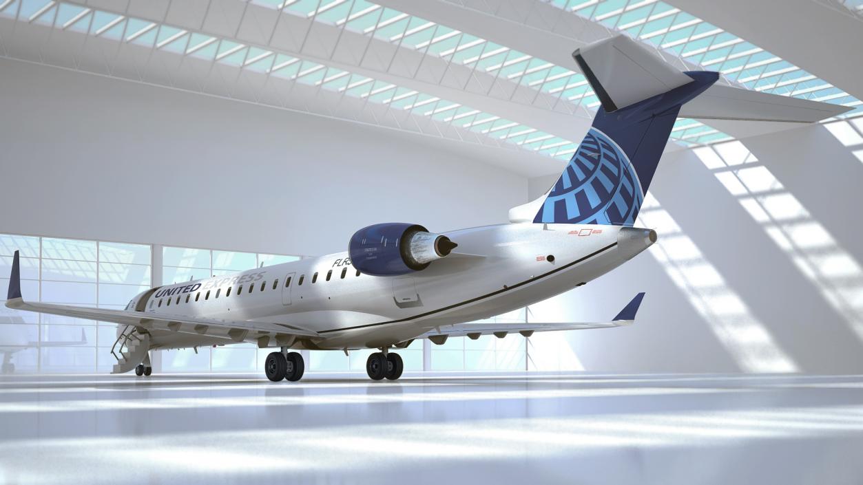 3D model Bombardier CRJ550 Regional Jet United Express