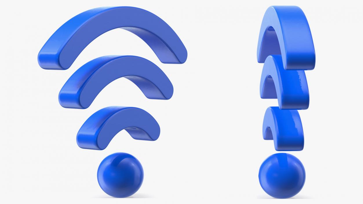 Wireless and WiFi Symbol 3D model