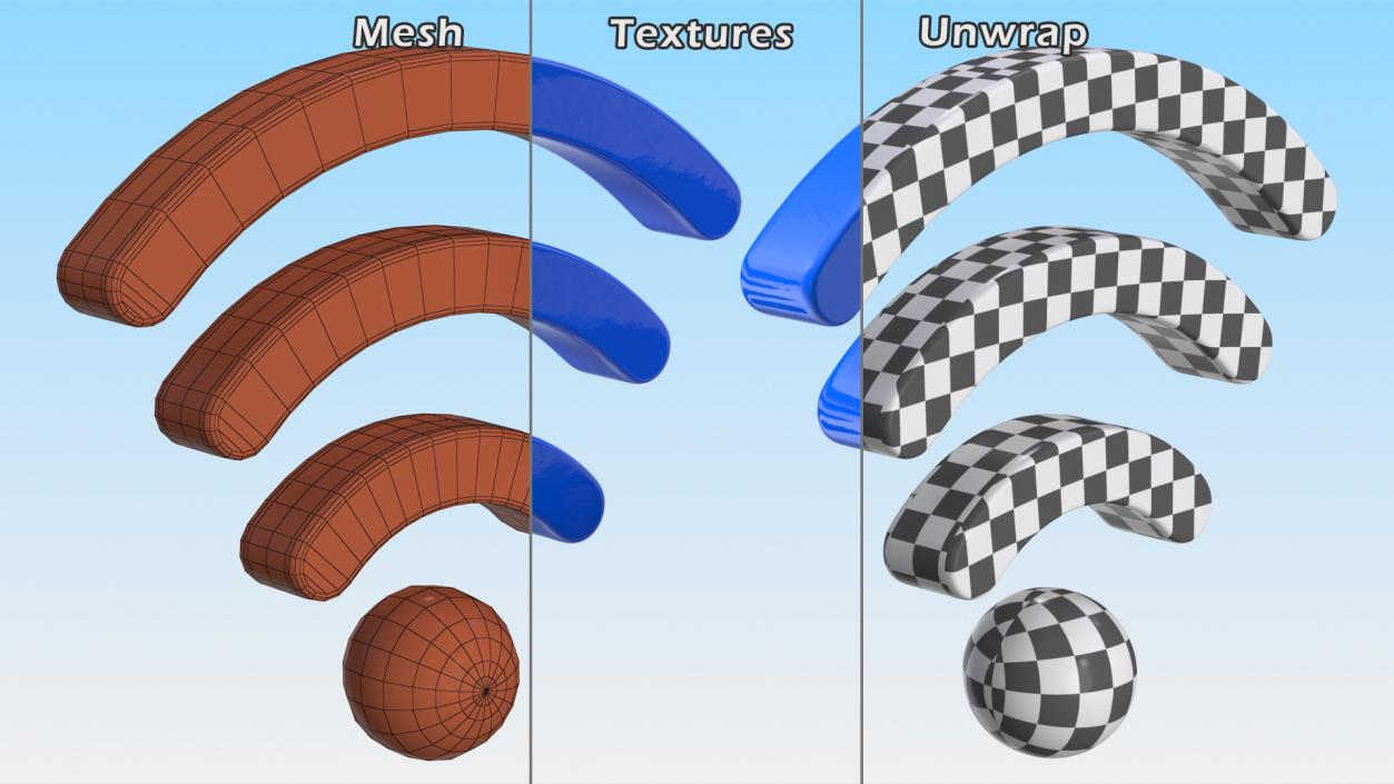 Wireless and WiFi Symbol 3D model