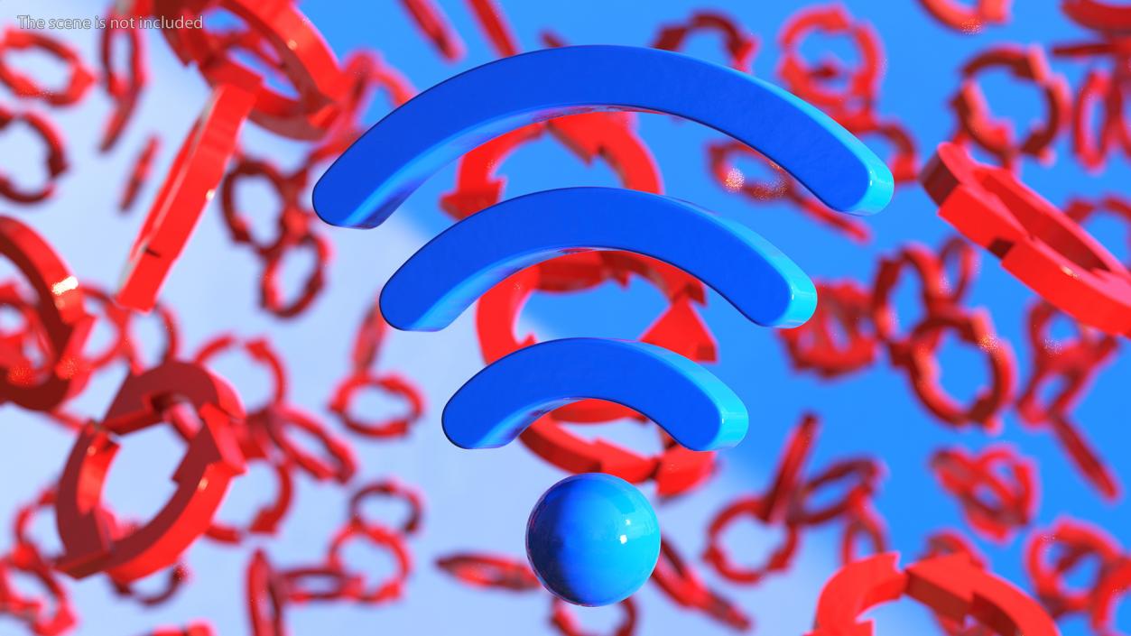 Wireless and WiFi Symbol 3D model