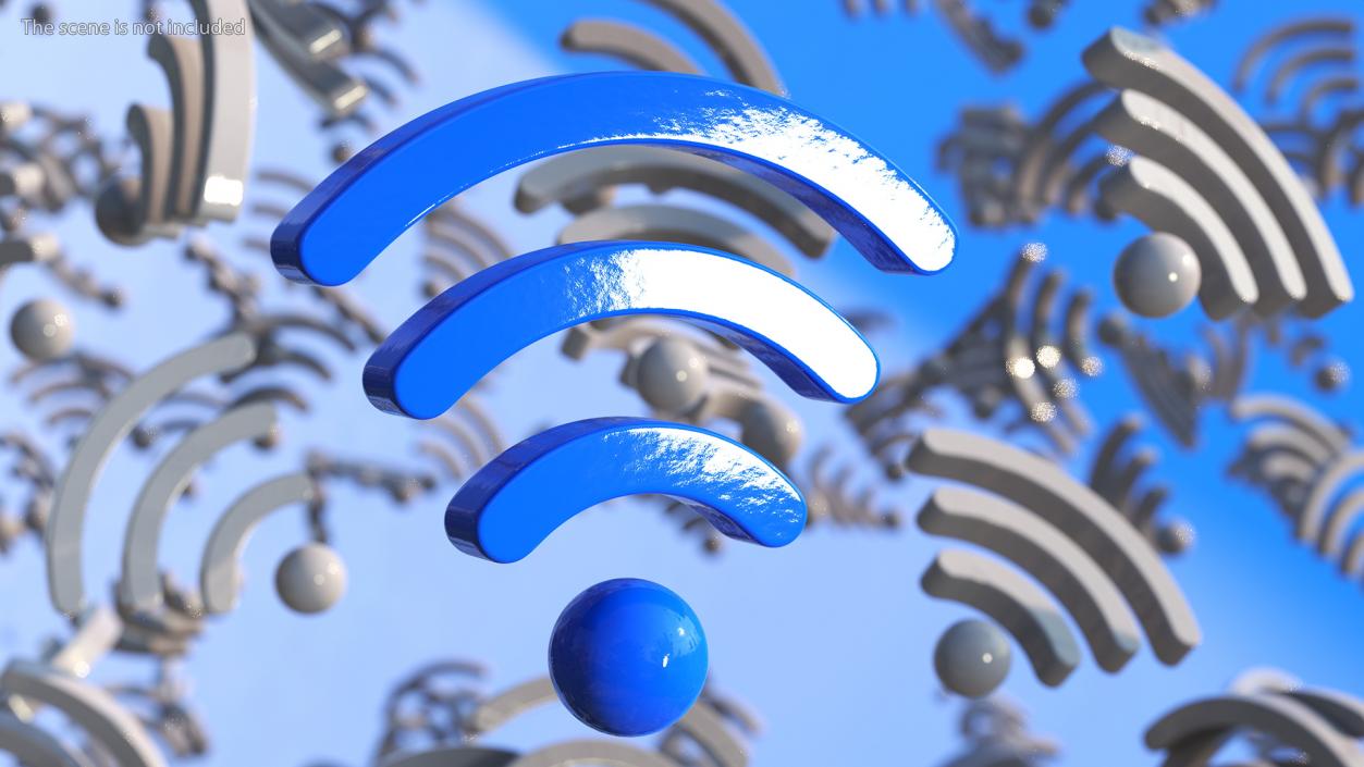 Wireless and WiFi Symbol 3D model