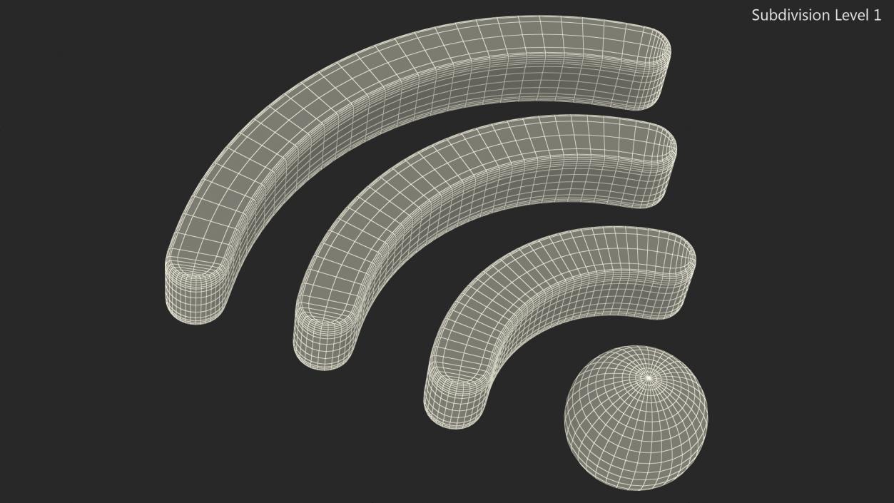 Wireless and WiFi Symbol 3D model