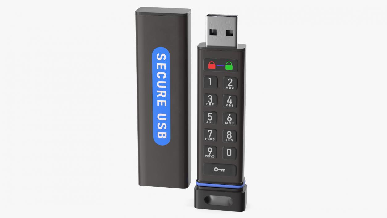 Encrypted Flash Drive with Keyboard Pin Authentication 3D model