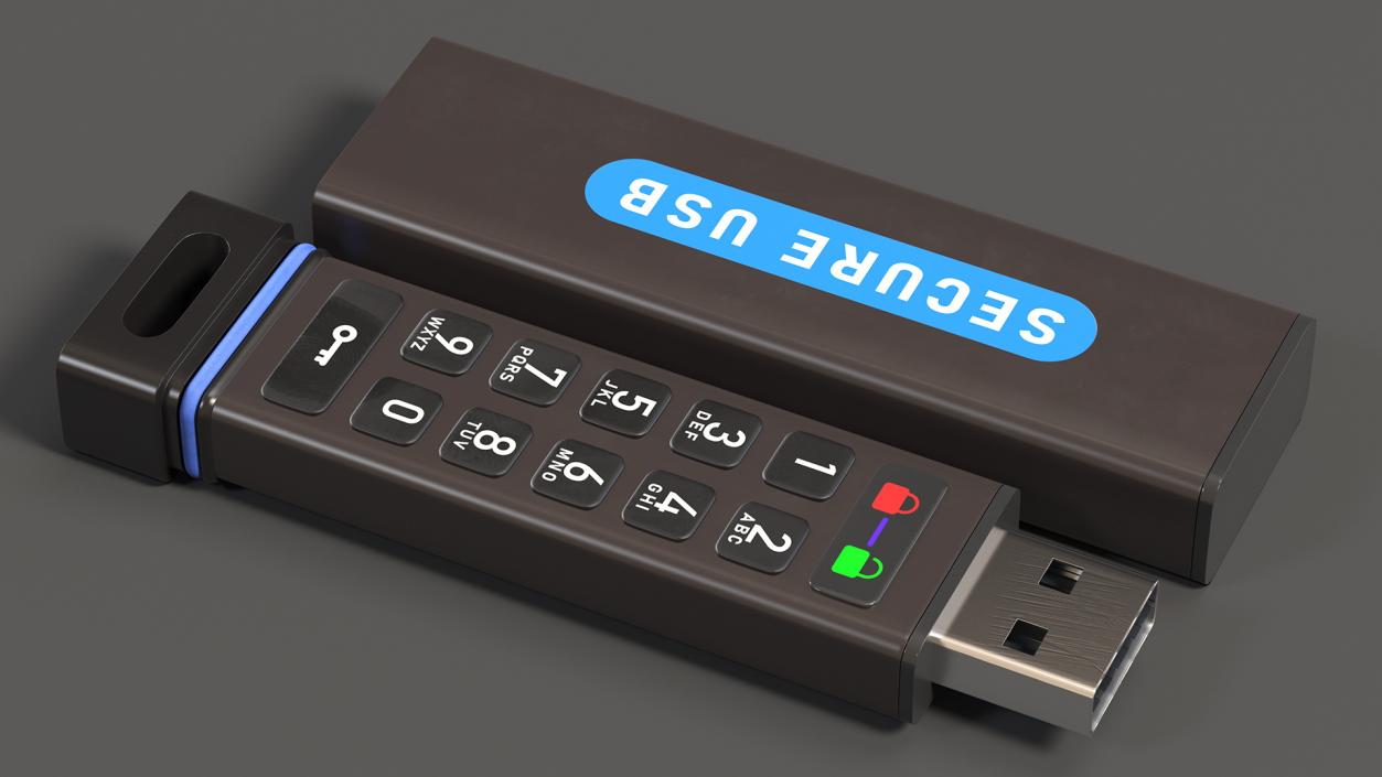 Encrypted Flash Drive with Keyboard Pin Authentication 3D model