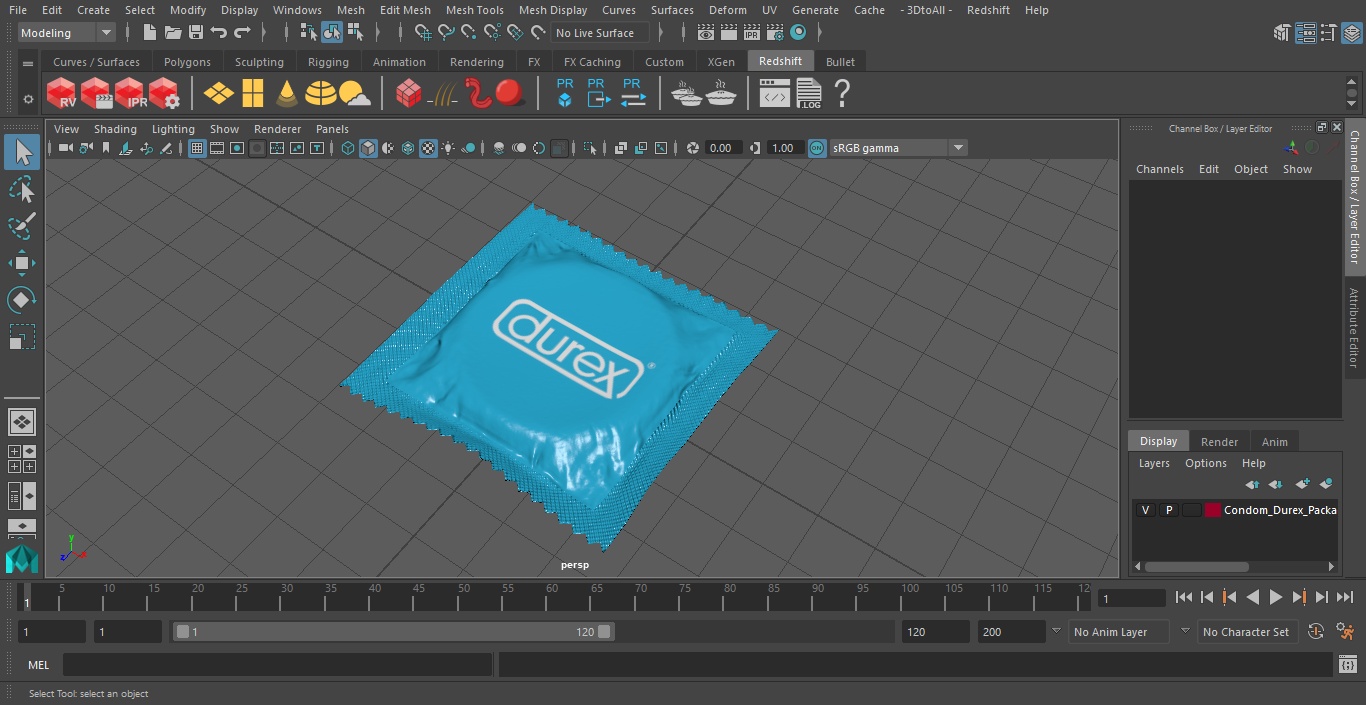 3D model Condom Durex Package