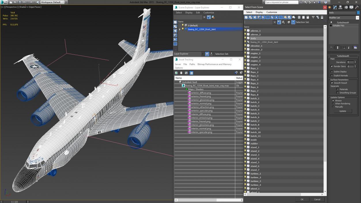 3D Boeing RC-135W Rivet Joint