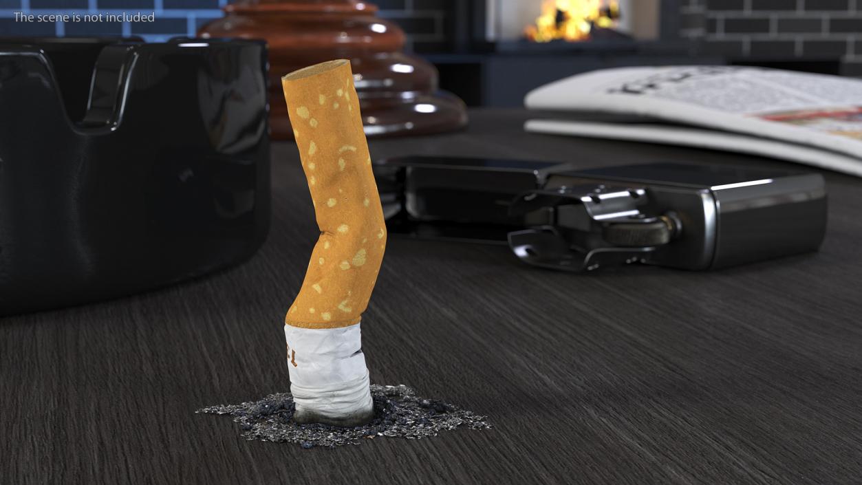 Extinguishing Cigarette Camel 3D model