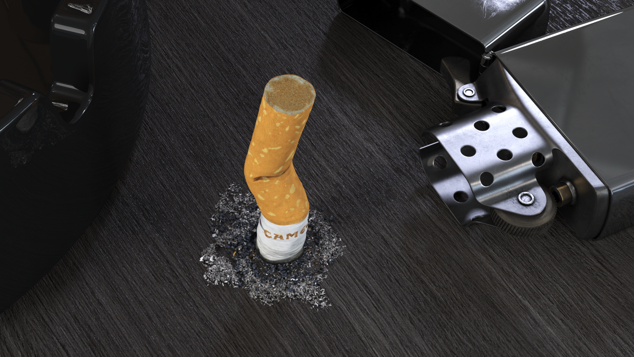 Extinguishing Cigarette Camel 3D model