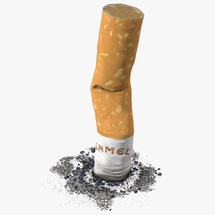 Extinguishing Cigarette Camel 3D model