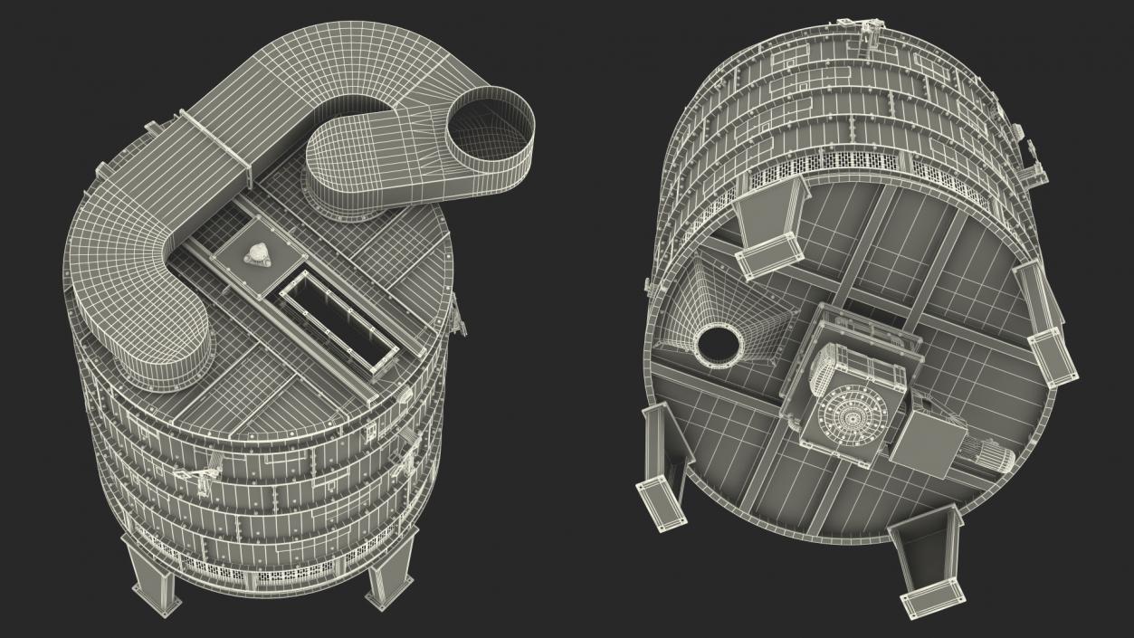 Agricultural Rotary Cooler RRF25-4 3D model