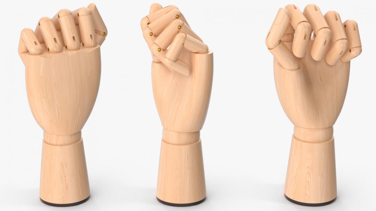 3D Light Wood Hand Rigged for Modo