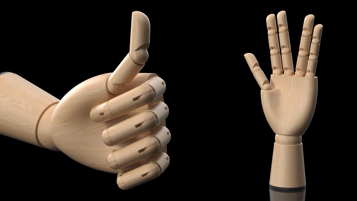 3D Light Wood Hand Rigged for Modo