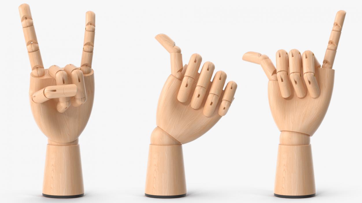 3D Light Wood Hand Rigged for Modo