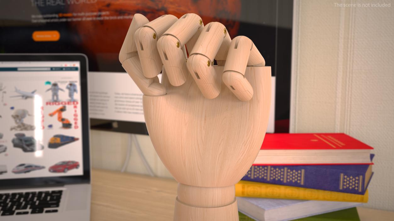 3D Light Wood Hand Rigged for Modo