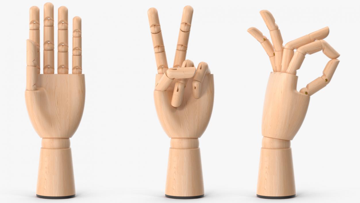 3D Light Wood Hand Rigged for Cinema 4D