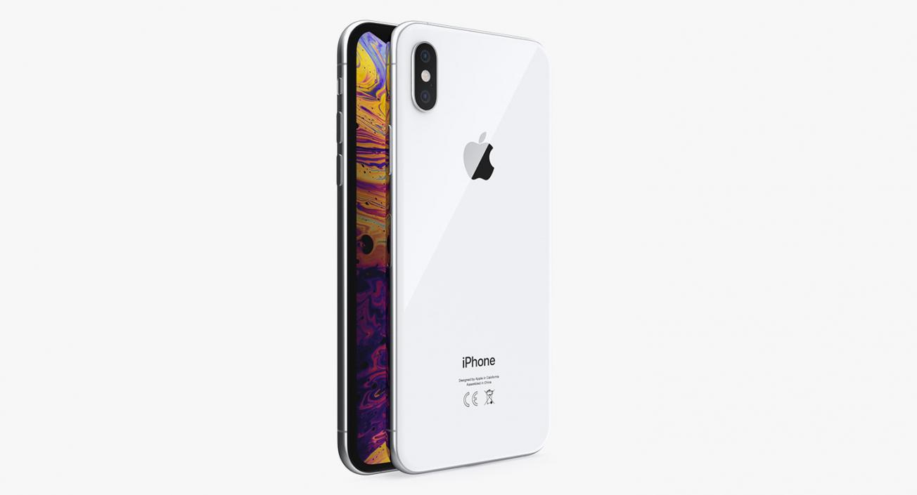 3D Apple iPhone XS Max Silver