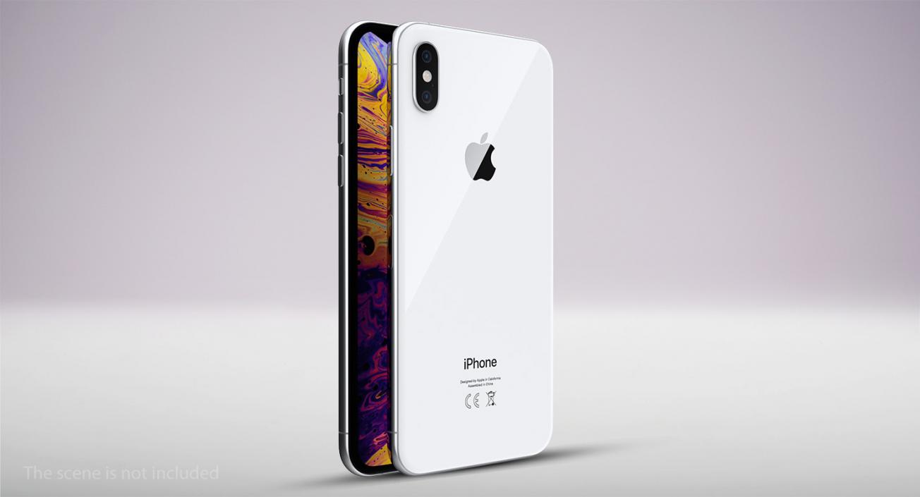 3D Apple iPhone XS Max Silver