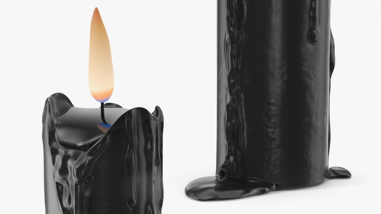 3D model Melted Candles Collection