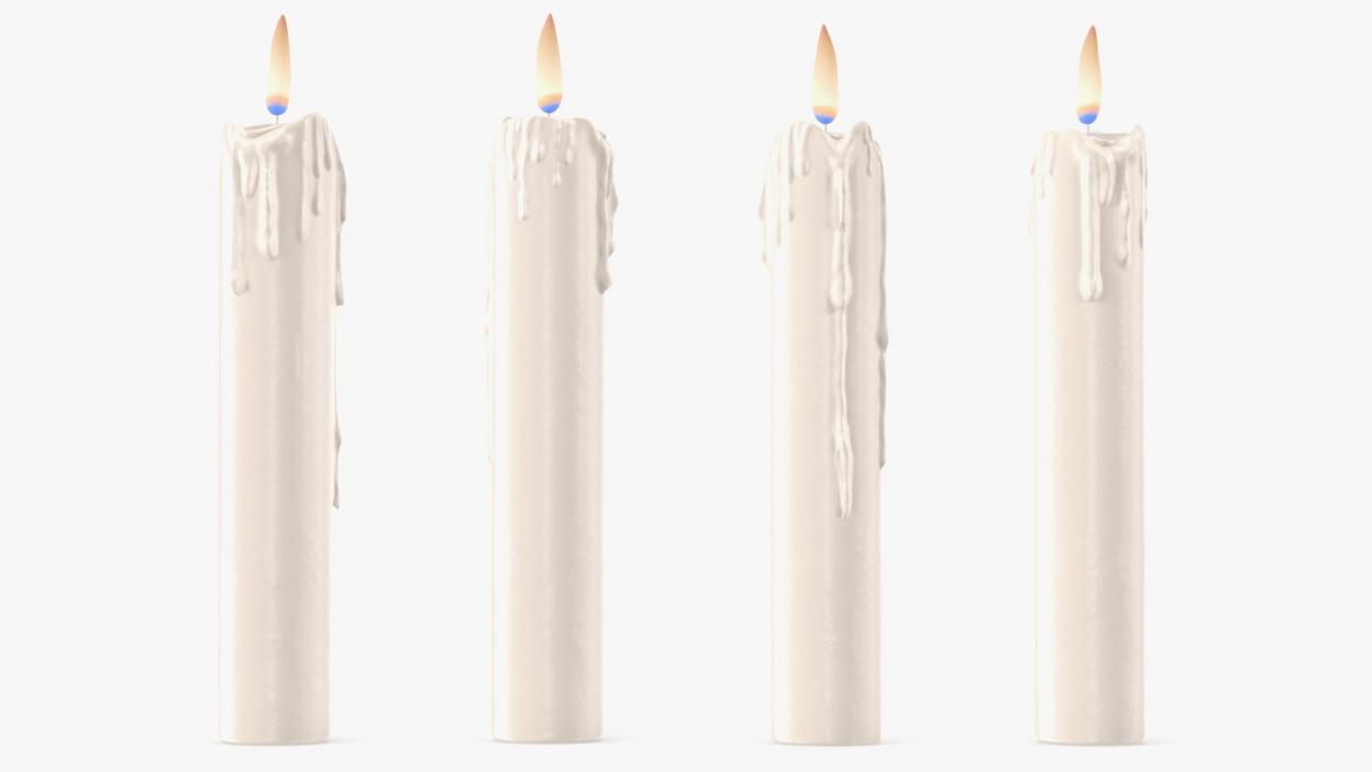 3D model Melted Candles Collection