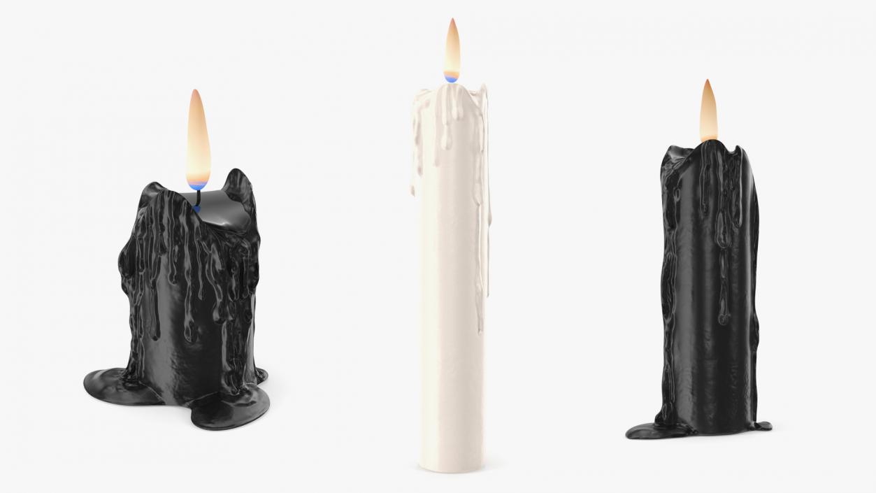 3D model Melted Candles Collection