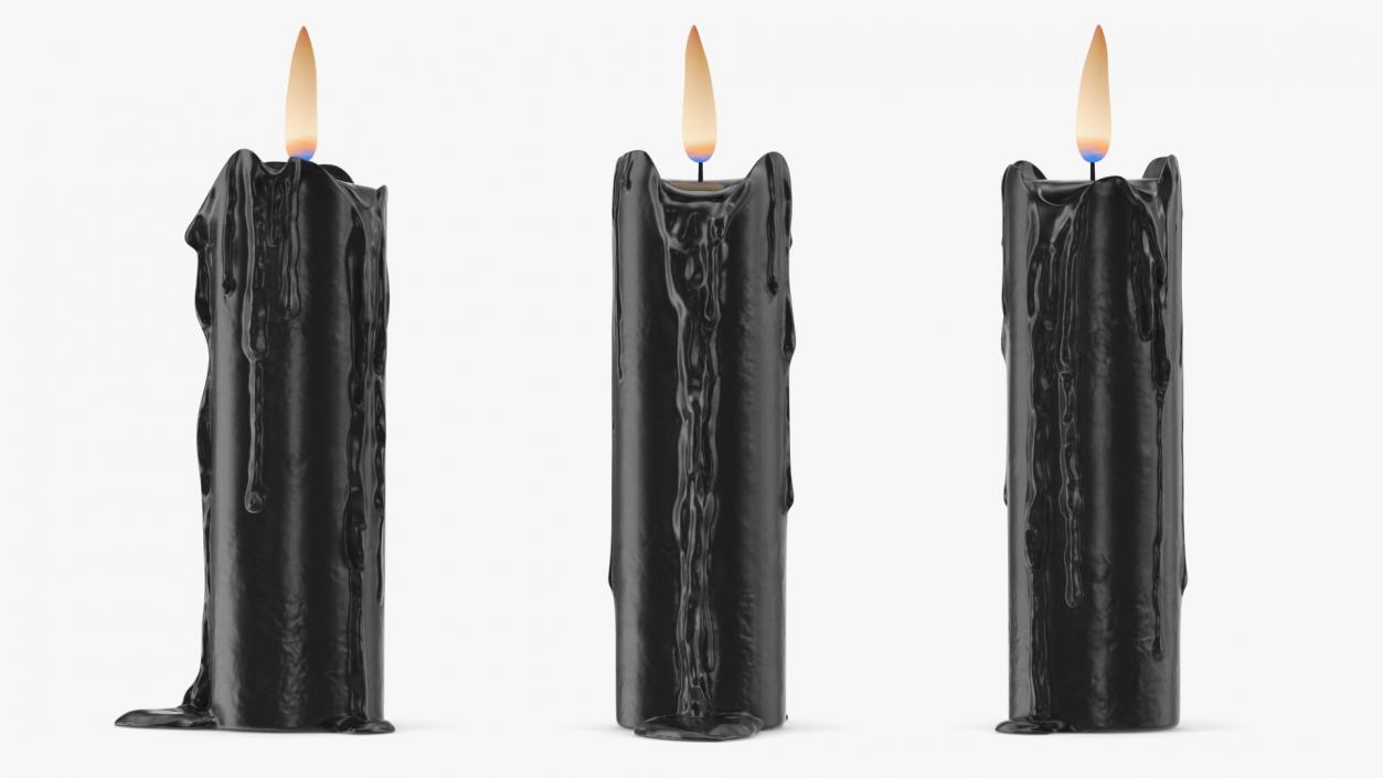 3D model Melted Candles Collection