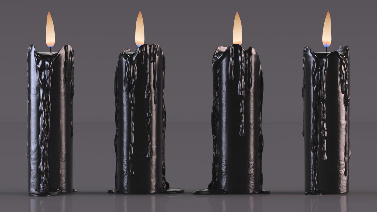 3D model Melted Candles Collection