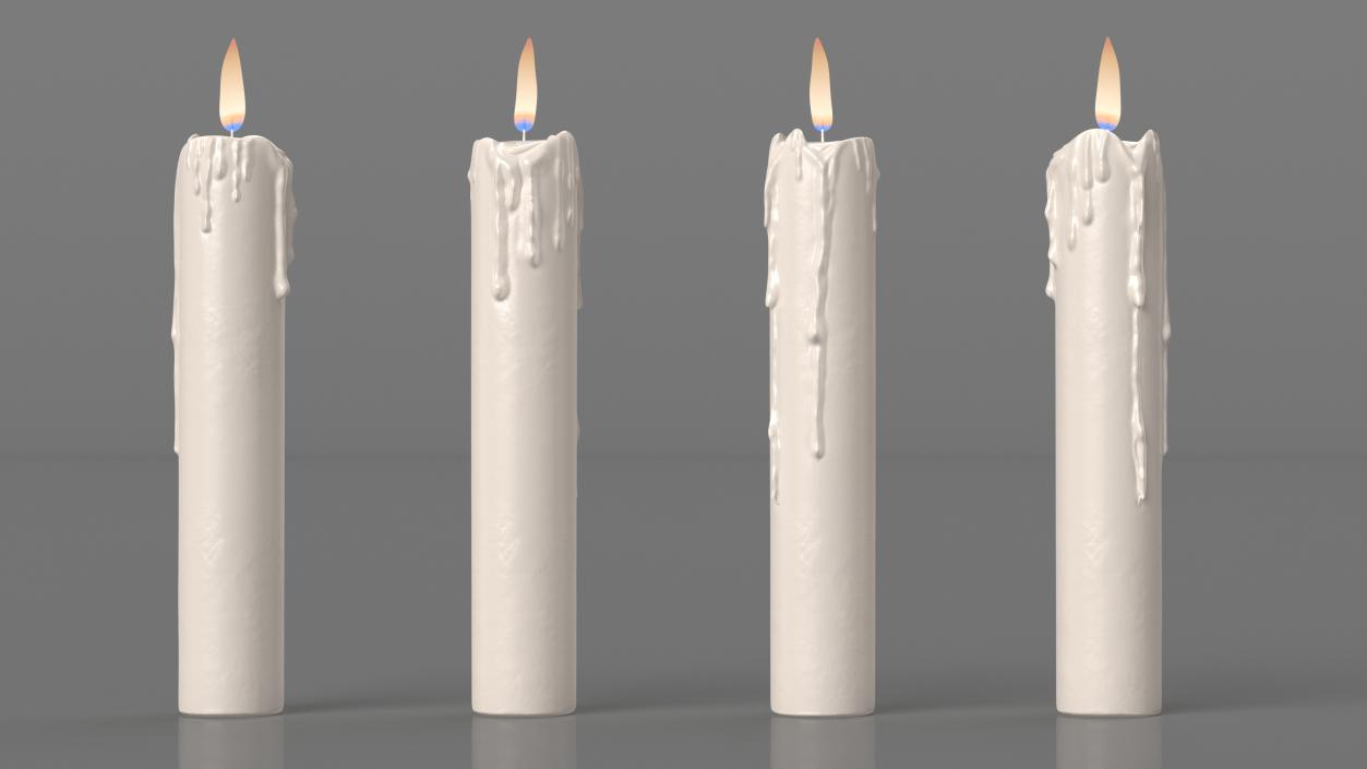 3D model Melted Candles Collection