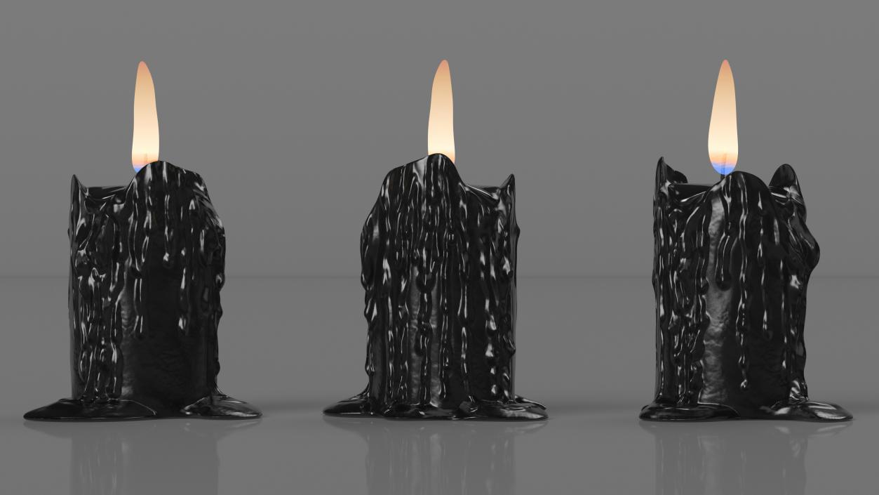 3D model Melted Candles Collection