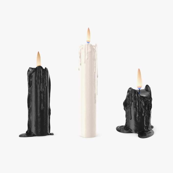 3D model Melted Candles Collection