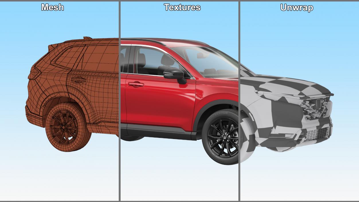 2025 Honda CR-V Red 3D model