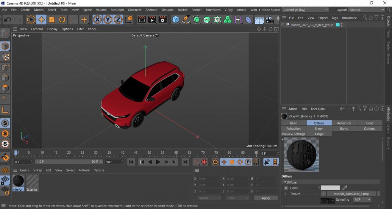 2025 Honda CR-V Red 3D model