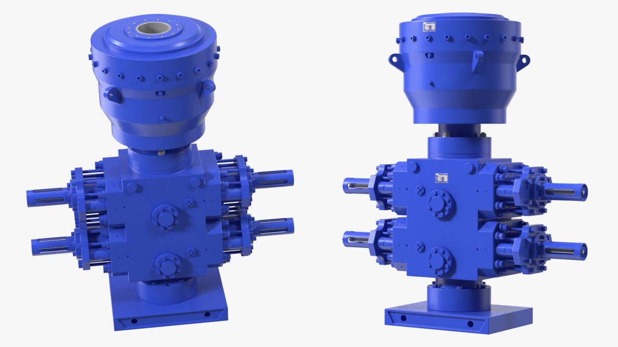 Industrial Hydraulic Pump Unit Blue 2 3D