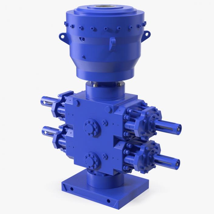 Industrial Hydraulic Pump Unit Blue 2 3D