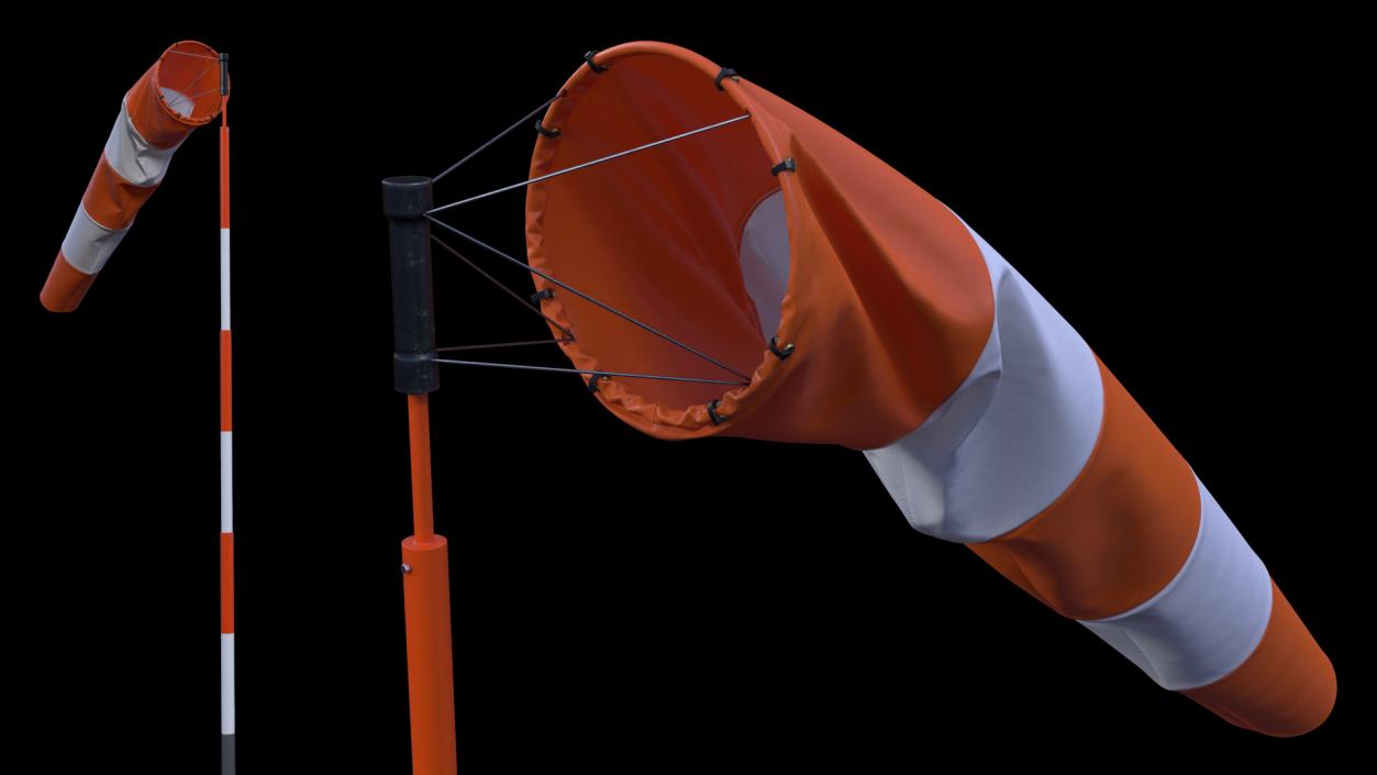 3D model Windsock with Wind Speed 3 Knots(1)