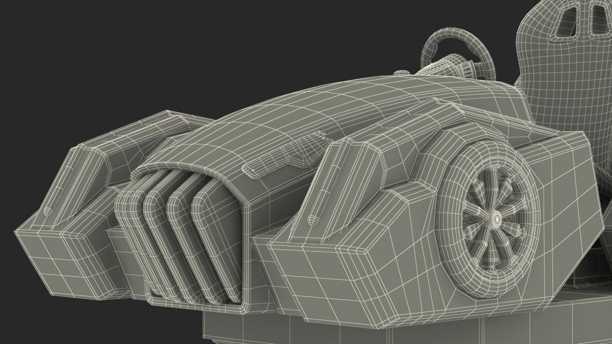 3D model VR Racing Game OFF Rigged